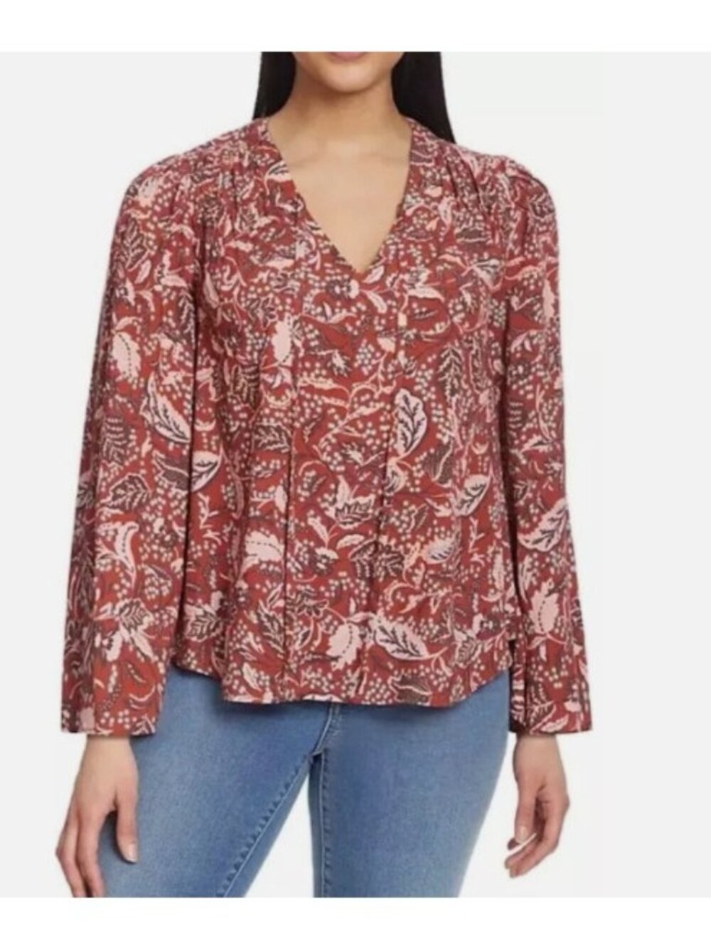 Jessica Simpson Ladies Leslie Boho Long Flare Sleeve Top-Size Medium-NWOT